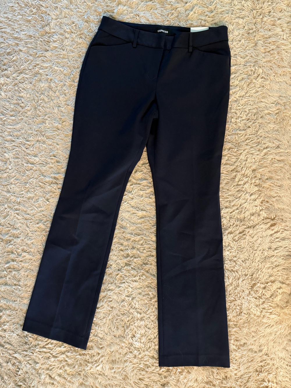 Navy Stretch Dress Pants - Express Editor